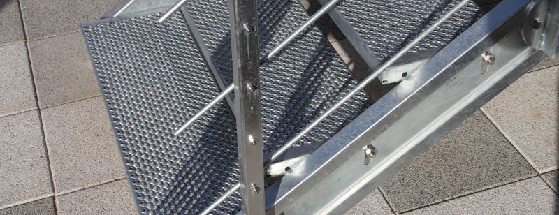 Finished Metal Stairs with Protective Coating